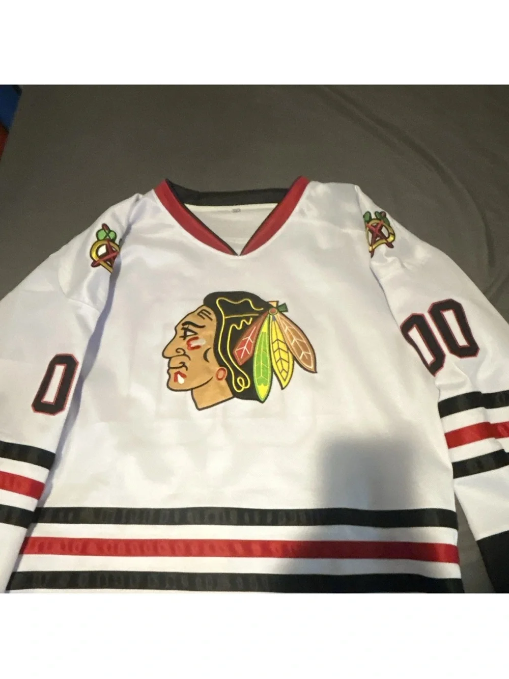 Chicago Blackhawks Griswold #00 White/Black/Red NHL Hockey Jersey XXL